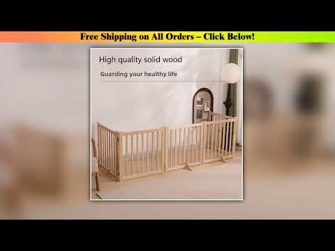 Solid Wood Pets Fence Indoor Puppy Dog Playpen Splicing Isolation Dogs Fences Small Dogs Folding