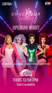 Enjoy an action packed night of live shows, numerical bingo, musical bingo, games, shenanigans and much more at the Drag Queen Bingo Brisbane Launch! Thursday 13th April | Tickets: https://bit.ly/3E4G60P | The Triffid | Facebook