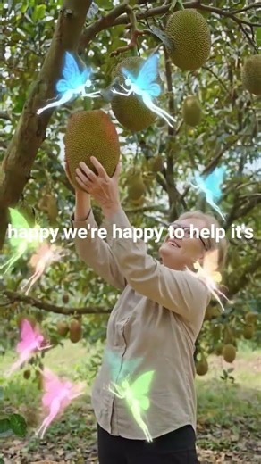fairies helping me harvesting jackfruits