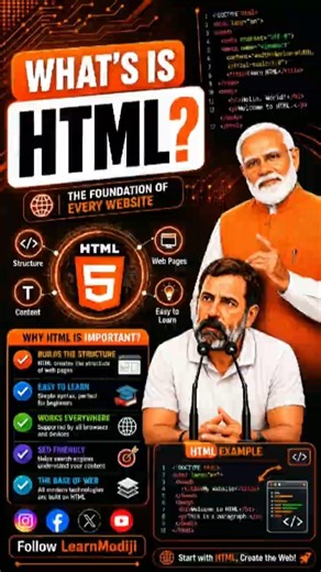 What is HTML ? ⚡ #coding #computereducation #computerknowledge #html5 #htmltutorial