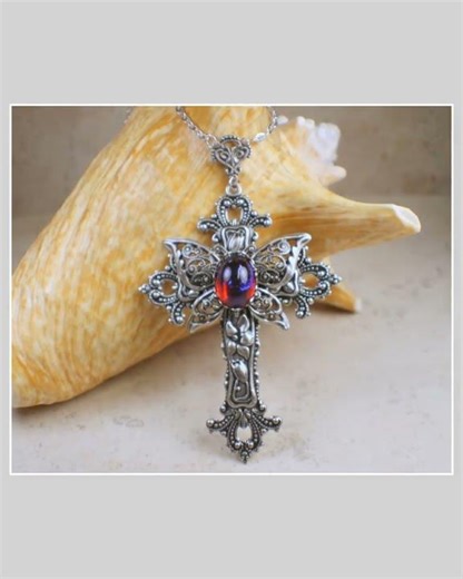 Silver Butterfly Cross