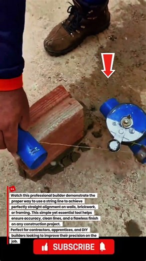 Pro Builder Shows How to Use a String Line for Perfectly Straight Work