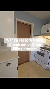 1.1K views |  Kitchen Transformation Alert!  Tired of your outdated cabinets? Watch this before-and-after video where we grain-filled and painted this kitchen to perfection for a flawless, like-new finish!  Get the kitchen of your dreams at a fraction of the cost—no full remodel needed. Ready to revamp yours? DM us or comment “ESTIMATE” below for your FREE quote today! #WePaintCabinets #KitchenMakeover | We Paint Cabinets | Facebook