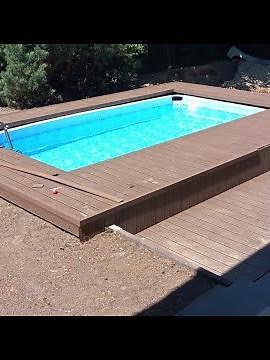 Basen ogrodowy, stelażowy wkopany, taras kompozytowy, trawa z rolki. Jak amator basen sobie budował.