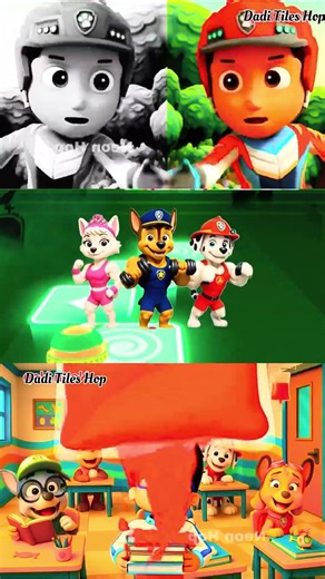 Paw Patrol Scary Chase 🆚 Ryder 🆚 Marshall Fun X Dance Cover | Tiles Hop _ #pawpatrol #shorts