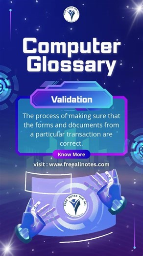 Validation | Computer Glossary, Dictionary, Term #glossary #computers #validation #documents #data