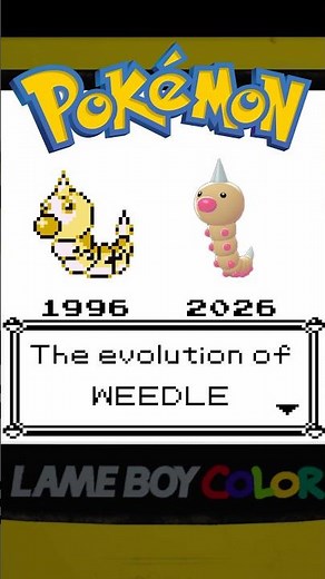 The evolution of Weedle in Pokemon 1996-2026 #pokemon #evolution #shorts