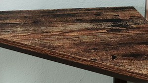 VECELO Desk, Corner Tables for Living Room for Small Space Triangle Computer Desk with Steel Frame Corner Shelves with Metal Frame Writing Desk for Workstation Brown 33.1"