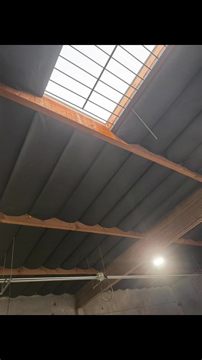 5400sqft warehouse complete✅ •R-30 Fiberglass wrapped with Black Scrim (Other available colors are white and silver(fsk reflective) #insulation #california #remodel #construction #remodel