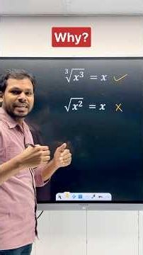 Why √x² ≠ x, But ∛x³ = x? 🤯 | Most Students Get This Wrong #maths #jee #cbse
