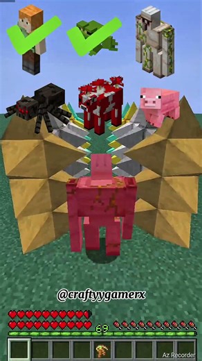 Mobs vs Spikes #minecraftshorts #challenge