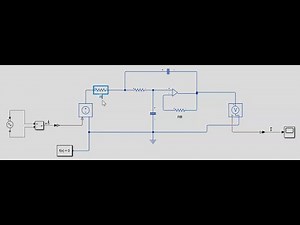 Active second order lowpass filter frequency response using SIMULINK/SIMSCAPE