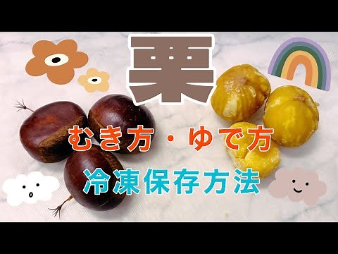 【HOW TO】簡単♡～栗の茹で方むき方、冷凍保存の仕方～