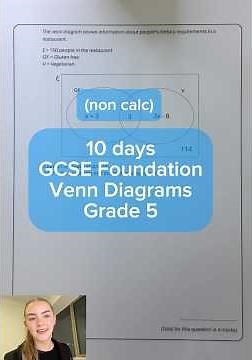 10 days to go - GCSE Foundation Maths - Venn Diagrams - Grade 5 #gcse #maths #revision