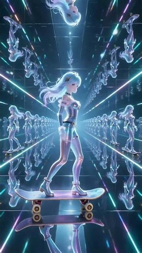 星际滑板少女，冲破黑洞壁垒✨Cosmic Skate Girl Escapes Black Hole Barrier