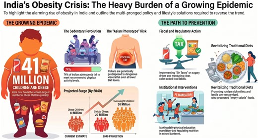 UPSC Editorial Analysis: India’s Obesity Crisis