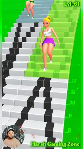 Down Stairs 3D Race Gameplay 💪 (Lvl-61)#shorts #downstairs #gaming