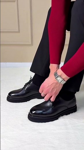 Men’s black Derby formal shoes designed for timeless style and everyday elegance.