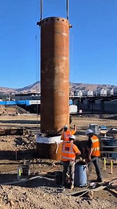 🛠️Confluence Parkway Construction Update 🛠️ A few weeks ago, we shared an update on the McKittrick Street underpass where we explained what a drilled shaft is. Let’s take it a step further and break down how these were constructed on this project: 1. The drill bores a deep, vertical hole into the ground and advances a temporary steel casing to prevent the sidewalls from sloughing (sometimes casing can be permanent). At the McKittrick Street underpass they are drilling holes 4.5 feet in diamete