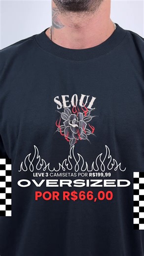 6.9K views | CAMISETAS OVERSIZED por apenas R$66,00✨ Nada de básico por aqui: ✔️ Tecido suedine premium ✔️ 220g de gramatura pra cair perfeito no corpo ✔️ Gola Ribana 4cm que dá aquele peso e estilo no outfit | SEOUL USE | Facebook