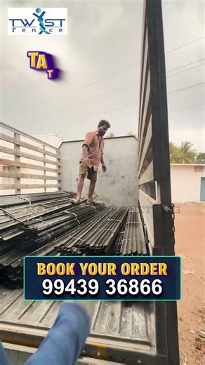 தென்னை தோப்புக்கு வேலி அமைப்பதற்காக Steel Fencing Post TATA Stumbh Dispatch