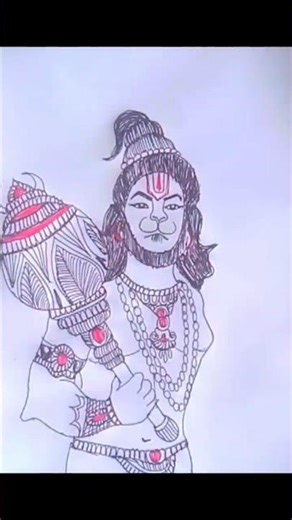 Hanuman Ji Drawing #shorts#art#drawing #hanuman