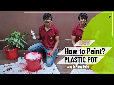 How to Paint Plastic Pot || DIY Paint Pot || Acrylic Spray Paint || Rejuvenating Everyday