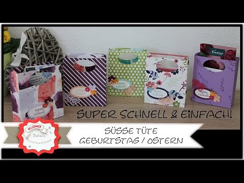 Einfache & süße Tüte basteln - Goodie - Ostertüte - Oster Verpackung basteln - Stampin´Up! - DIY