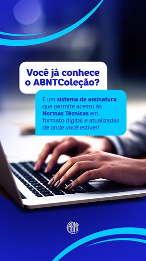 Já pensou precisar de uma norma da ABNT durante o trabalho, mas não ter acesso a ela por que você está longe da sua organização? Com o ABNTColeção você tem acesso a uma plataforma online com as normas técnicas dos principais organismos de normalização do mundo! 📲 Acesse: https://conteudo.abntcolecao.com.br/assinatura-de-normas-tecnicas ou fale conosco pelo colecao@abnt.org.br. Pensou em capacitação, pensou ABNT. #ABNT #ABNTColeção #NormasTécnicas . | Associação Brasileira de Normas Técnicas - A