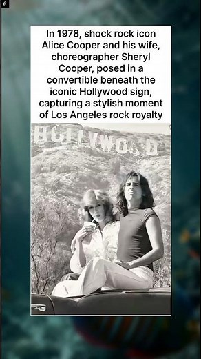 1978: Alice and Sheryl Cooper Pose Beneath the Hollywood Sign in a Classic Rock Moment.