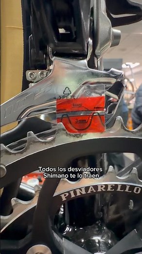The Shimano derailleur adjustment label…