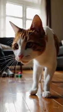 Cat Sniffs the Camera in Natural Home Setting (AI Generated)