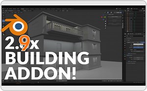 很酷的快速制作建筑元素插件，功能不是最强却很有趣_BL插件_BUILDING TOOL
