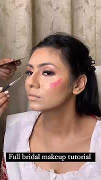 Bridal makeup tutorial on real bride
