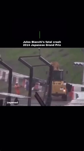 APEXED 33 on Instagram: "The 2014 Japanese Grand Prix delivered one of the darkest days in Formula 1 history with the tragic crash that took the life of Jules Bianchi. In treacherous wet conditions at Suzuka, with visibility fading and grip disappearing, Bianchi lost control of his Marussia and collided with a recovery vehicle at the side of the circuit. The accident left the paddock in shock and the sport forever changed. After months of fighting bravely, Jules passed away in July 2015, becomin