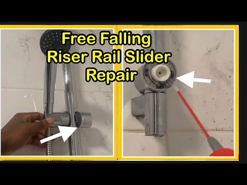 Broken Shower Riser Rail Slider Free Falling - How to Repair, Rework and Replace