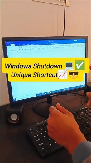 Windows Shutdown Shortcut💻🔥| Turn Off PC Without Mouse❌😎