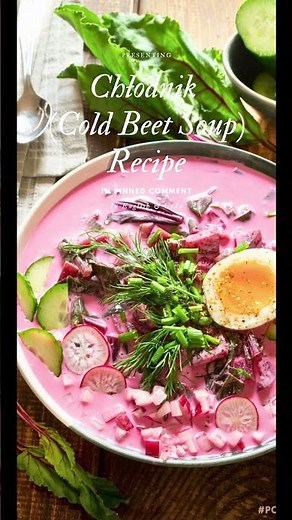 Chłodnik (Cold Beet Soup) | Polish Cuisine 🥣🌸