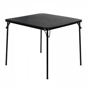 Homy Casa 34" Folding Card Table, Portable Table for Dining, Camping, or Game Night, Black