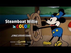 Disney – Steamboat Willie – Colorized – Remastered | 2160p