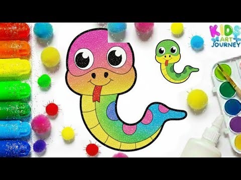 Easy Snake Drawing Step By Step 🐍| How To Draw Snake | Snake Drawing #drawing #howtodraw #art #kids