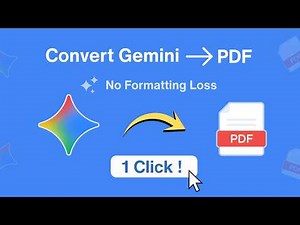 How to Convert Gemini Chats to PDF | 1 Click!