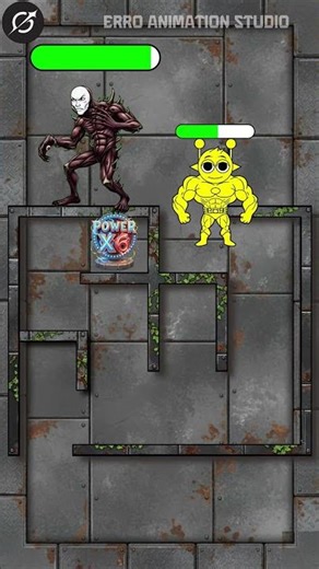 Sprunki increases his power Up from x2 to x6 to Fight the Alien! 💥👽 #animation