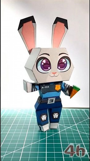 Zootopia 2 Papercraft Judy Hopps Showcase: From Kit to 360° Model (Zailartx)