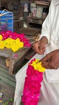 The Art Of Making Flower Garland !! Traditional Process #shorts