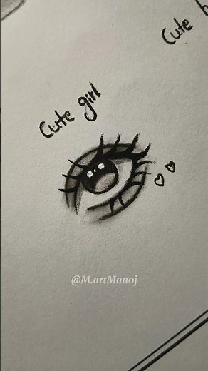 How to draw cute eyes (girl & boy)//‪@M.artManoj‬ #howtodraw #drawing #shorts #tutorial