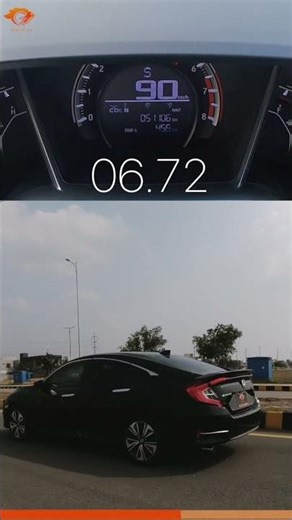 🔥 0-100 KM/H Acceleration of Honda Civic X RS 1.5 Turbo