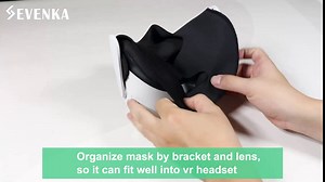 VR Face Cover, SEVENKA Breathable VR Mask for Quest 2 Workout Supernatural, Compatible with Virtual Reality Headsets Quest 2, Reusable & Sweat Absorbing & Defogging & Washable(3pcs)