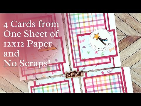 Quick Easy Cards from 12x12 Paper | Paper Busting Template