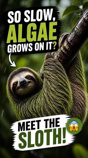 This Animal Grows Algae on Its Body 😳 | Sloth Facts #sloth #naturefacts #viralvideo